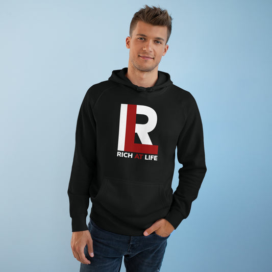 Rich At Life Dual-Tone Emblem Hoodie